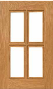 Chesapeake 3/4” French Lite (586F) White Oak Select Solid Drawer Front